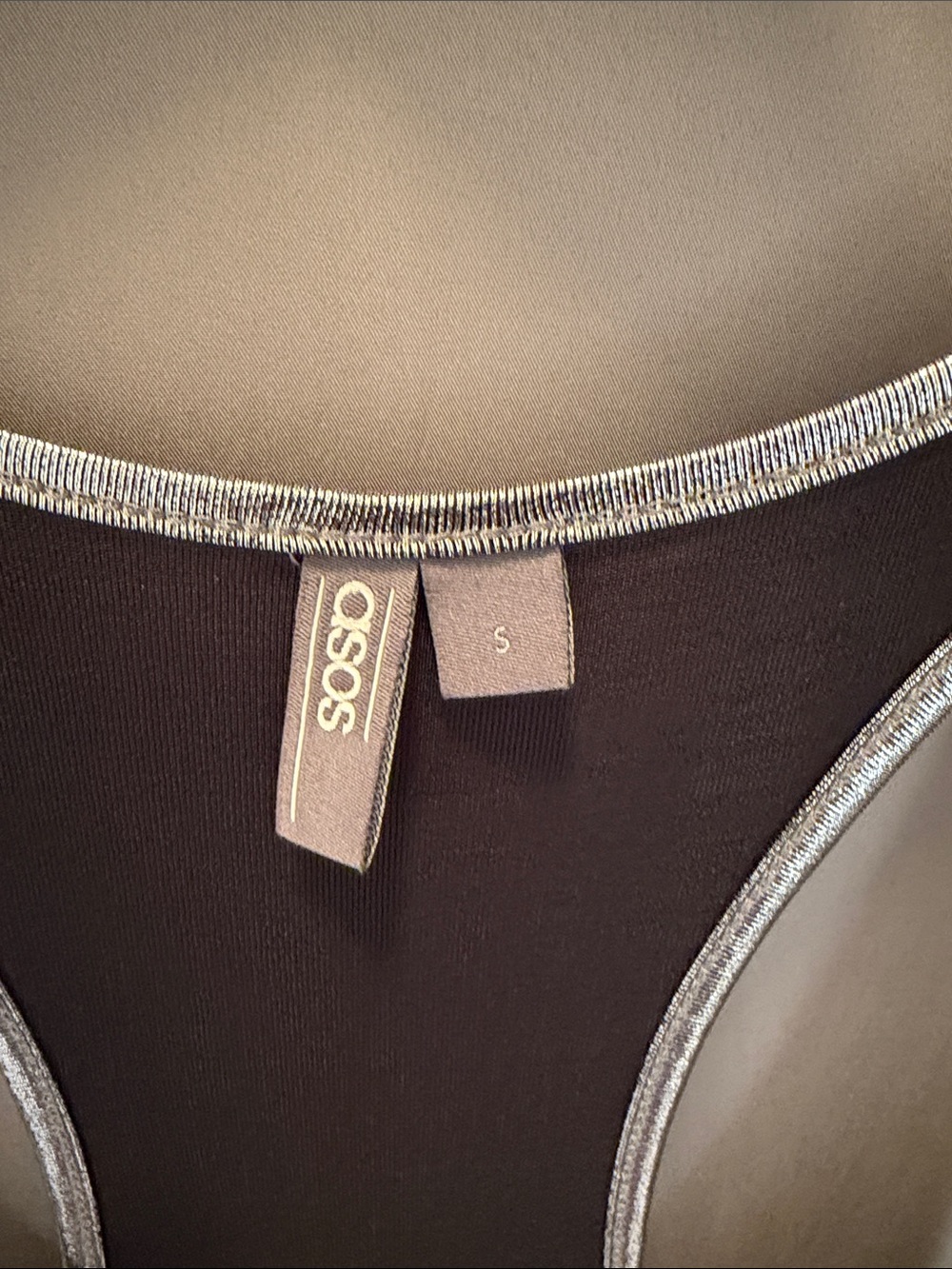Metallic Silver Racerback Tank Top - Picture 2 of 3